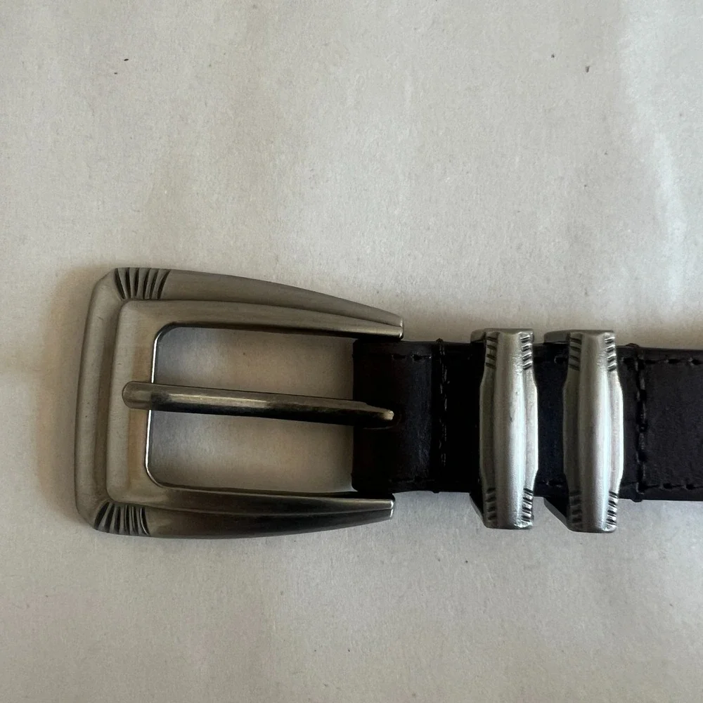Zep Pro Sailfish Concho Leather Belt Mens 42 Brown Brushed Silver Sport Fishing